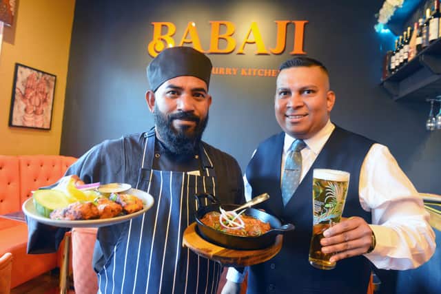 The ever popular Sunderland Babaji  Artisan Curry Kitchen on Mary Street, with head chef Salman Islam and owner Sohel Kahn.