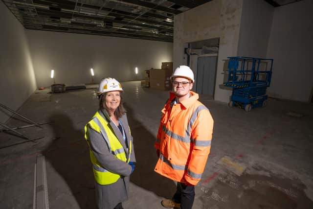 Cllr Karen Allison, Cabinet member for leisure, tourism, regeneration and high street, and Cllr Joe Quinn, Cabinet member for planning, investments and assets, at The Light.