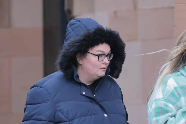 Jodie Robson arriving at Newcastle Crown Court.