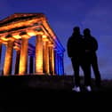 SOLIDARITY:  Penshaw Monument lighting in 2022.