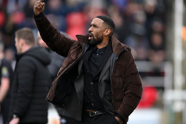 Former Rangers striker Jermain Defoe began is managerial reign at Woking in dramatic fashion. Cr: Getty Images.