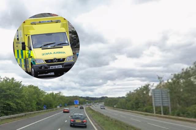 Two people have been taken to hospital following a serious collision on the A1M near Chester-Le-Street.