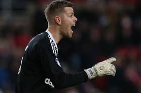 Robbin Ruiter of Sunderland during the Sky Bet Championship match between Sunderland and Reading at Stadium of Light on December 2, 2017.