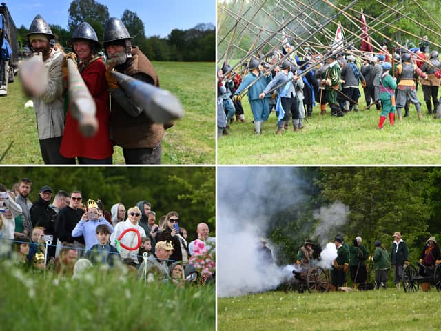 An English Civil War re-enactment has taken place at Hylton Castle over the bank holiday weekend.