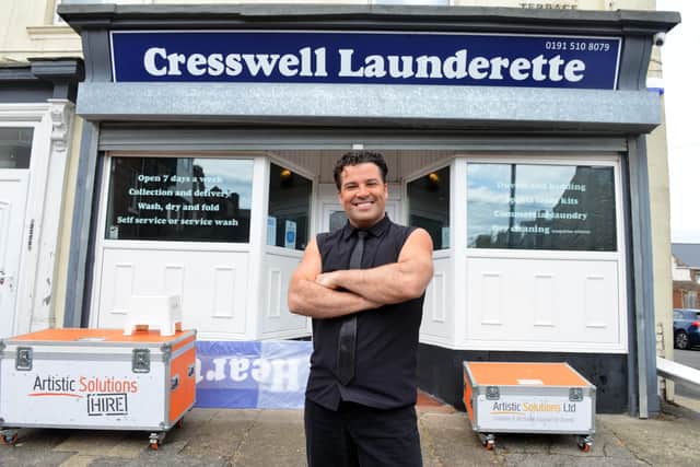 Joe McElderry has been at Sunderland's Cresswell Laundrette for a new music video.