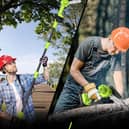 The Sukumo cordless pole saw is designed for trimming tall branches and garden maintenance jobs.