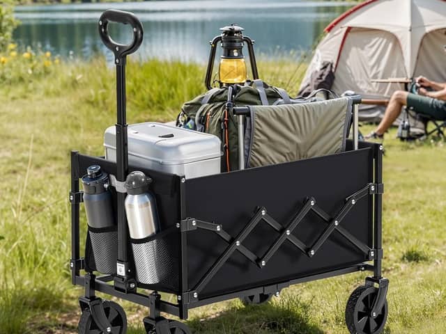 The SONGMICS folding trolley combines compact storage with a hefty 180kg load capacity