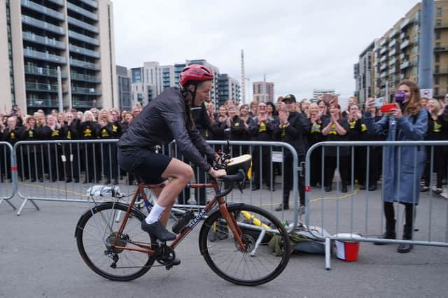 Jill will be cycling and running the distance to her home city.