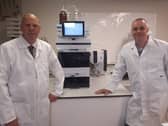 Autism expert Dr Paul Whiteley, right, and analytical chemist Kevin Carr at their Sunderland based Analutos laboratory.
