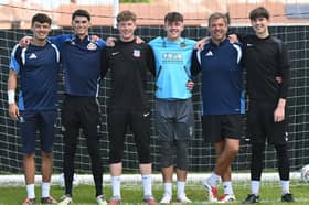 Former Middlesbrough youngster Nathan Fisher and former Sunderland keeper Dan Cameron trained with Hebburn Town's goalkeepers over the weekend (photo Tyler Lopes) 