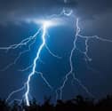 The weather warning includes the threat of frequent lightning strikes.