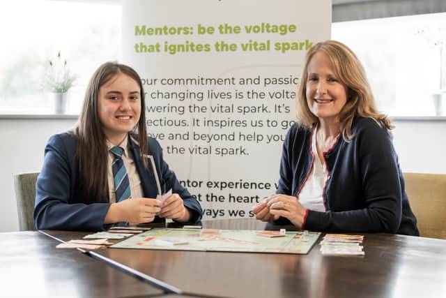 Academy 360 pupil Angel with her mentor Diane.