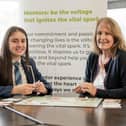 Academy 360 pupil Angel with her mentor Diane.