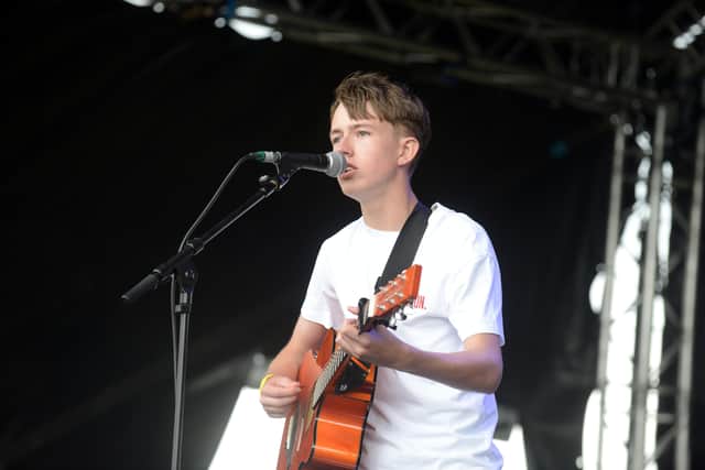 Ben Richardson, from Jarrow, performing on the main stage at the Summer Streets Festival on Saturday, July 4.