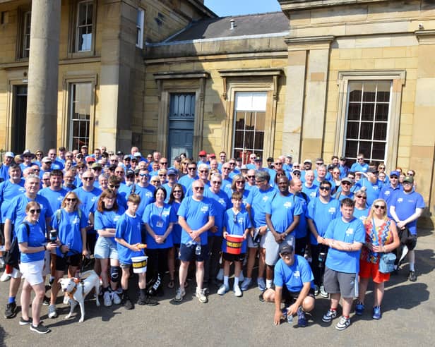 Gary Bennet and Mick Harford are joined by over 100 people taking part in the annual Fans Museum Prostate Cancer Walk.