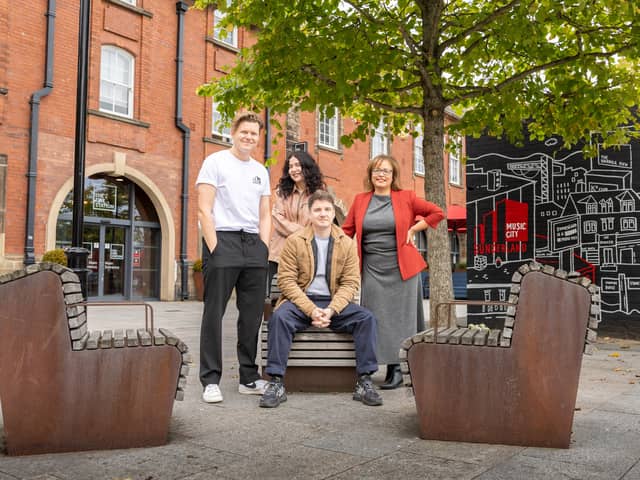 Frankie, Emily, Marty and Michelle from the Music City team