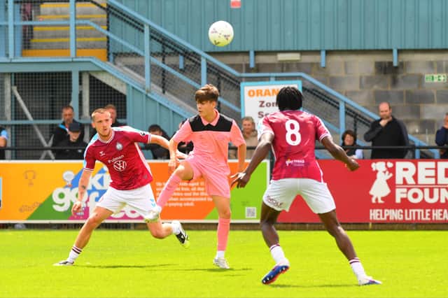 Action from South Shields' 1-1 draw with a Sunderland XI (photo Kevin Wilson)