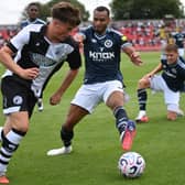 Gateshead defender Tommy Lavery battles for possession with Newcastle United winger Jacob Murphy (photo Tyler Lopes)