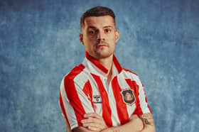 SAFC captain Granit Xhaka in the new home strip.