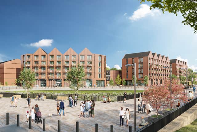 A CGI of what the completed Sheepfolds neighbourhood will look like.