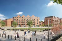 A CGI of what the completed Sheepfolds neighbourhood will look like.