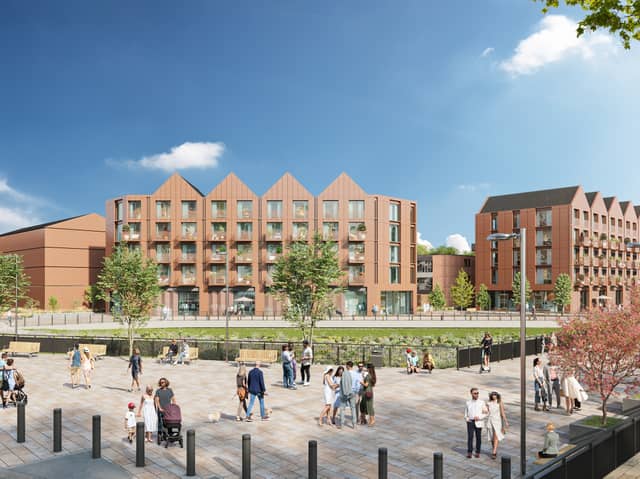 A CGI of what the completed Sheepfolds neighbourhood will look like.