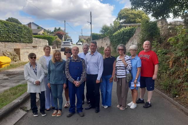 Some of the Offerton Village residents who are opposed to the padel courts development.