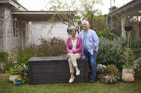 The 570-litre Keter Westwood combines outdoor storage with occasional seating for two adults