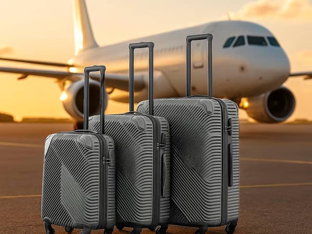  The Neo three-piece hard shell luggage set is currently £50.99 in a limited time Amazon deal.
