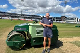 Vic Demain, Durham Cricket Club's head groundsman.