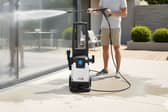 The portable 1600W pressure washer is advertised with up to 135-bar pressure and costs £40.99