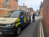 Forensic officers at the scene.