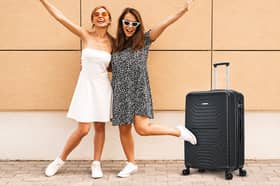 The FLYMAX 24-inch medium suitcase has a 69-litre capacity, four spinner wheels and a built-in three-digit combination lock