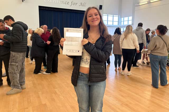 Imogen Dunbar was happy with her GCSE results.