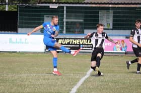 Callum Larmouth in action during Boldon CA's home win against Alnwick Town (photo Jess Kelly)