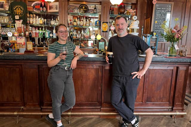 New tenant of Bridge Hotel Vaults, Dan Shannon, right, with manager, Emma Biwaki.