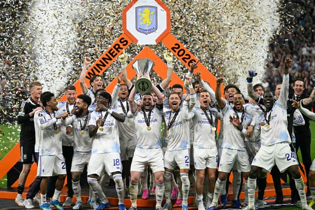 Aston Villa lifted the Europa League trophy last season.