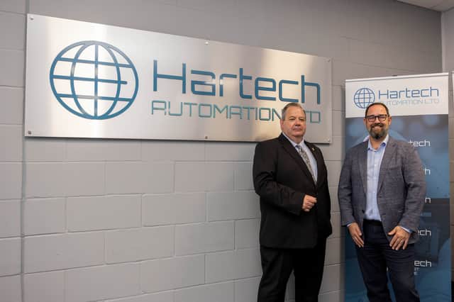 Cllr James Jackson, Cabinet Member for Business, Housing and Regeneration at Sunderland City Council and Mark Hardy, Managing Director of Hartech Automation.