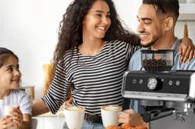 The Aptliton coffee machine combines a built-in bean grinder, espresso brewing and a milk frothing function
