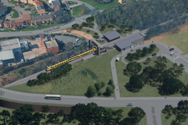 The proposed new station and route in Sulgrave.