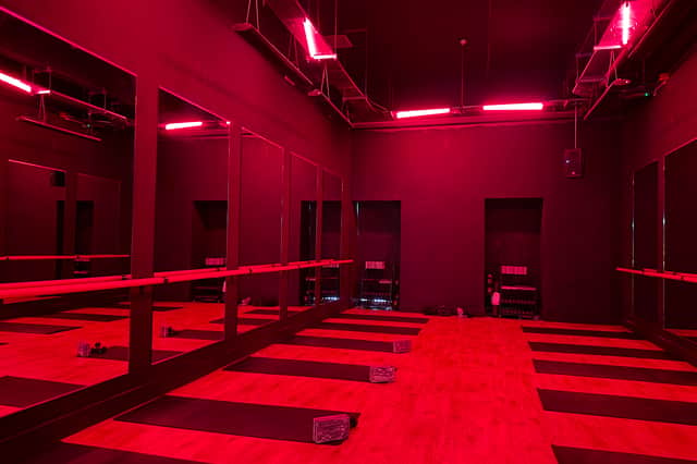 The studios include an Infrared room for heated mat and barre workouts