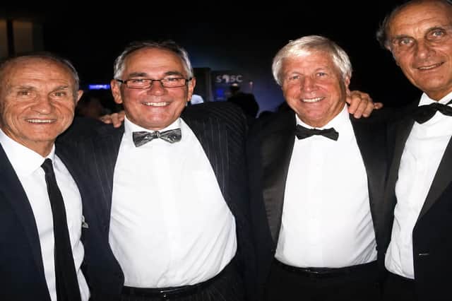 Maurice with 1973 Sunderland Legends Dennis Tueart, Jimmy Montgomery and Dick Malone.