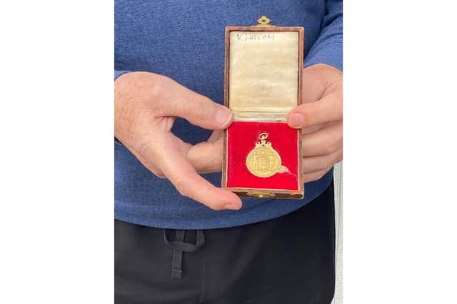 Vic Halom's FA Cup winning medal which was stolen from Leo Pearlman's home.