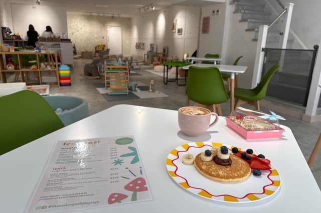 The cafe has a breakfast and lunch menu for children and adults