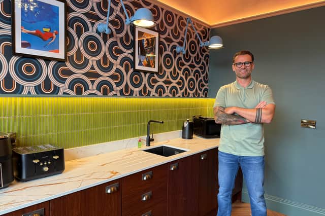 Sunderland property developer Darryl Cullerton in one of the apartments at The Four Corner Collective