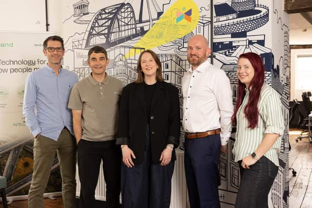 Left to Right: Jon Leighton, Founder/MD, Land Digital; Julian Leighton, Chair, Land Digital; Naomi Allen Seales, Investment Manager, Northstar Ventures; Mark Pegler, Non-Executive Director, Land Digital; Sarah Hughes, Head of Delivery, Land Digital.