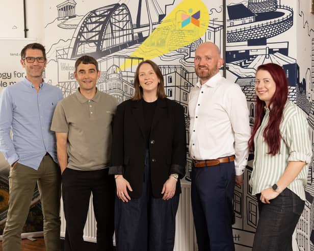 Left to Right: Jon Leighton, Founder/MD, Land Digital; Julian Leighton, Chair, Land Digital; Naomi Allen Seales, Investment Manager, Northstar Ventures; Mark Pegler, Non-Executive Director, Land Digital; Sarah Hughes, Head of Delivery, Land Digital.