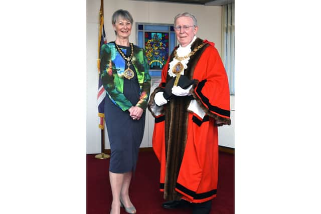 Harry Trueman pictured alongside his wife, Dorothy Trueman.