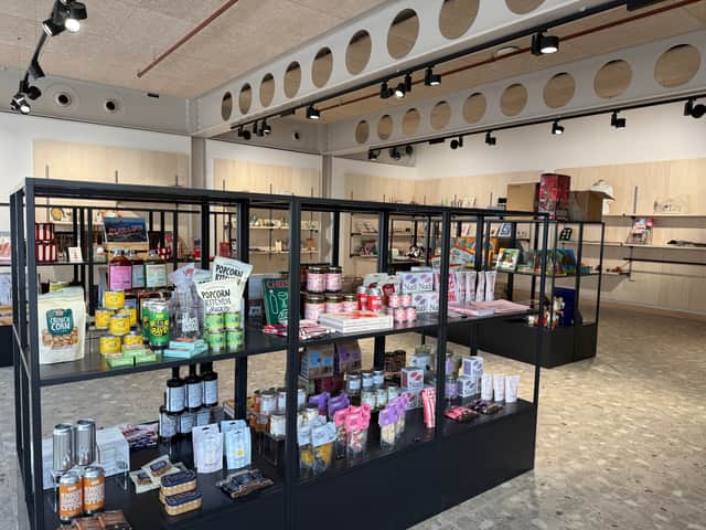 The shops sells much more than rubbers and pencils
