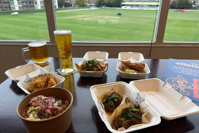 Food is all served takeaway style
